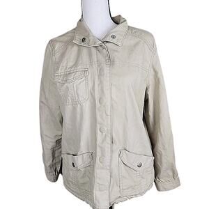 Vintage Levi’s San Francisco Twill Jacket sz M Khaki Tan Beige Snaps Lightweight